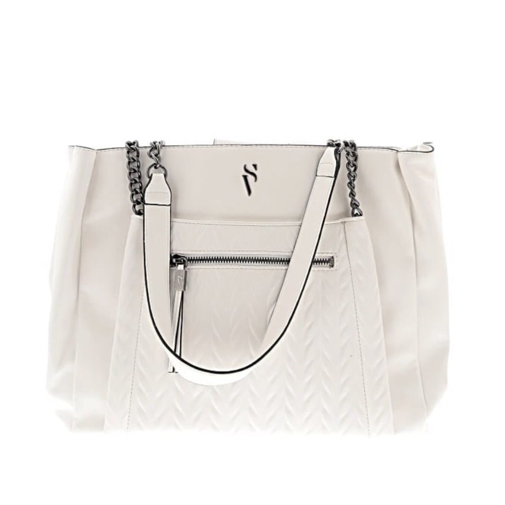 Vera Wang White Leather Shoulder Bag
